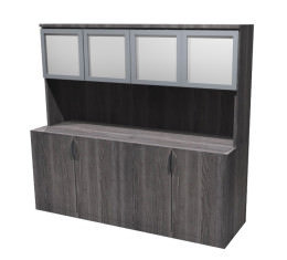 Office Storage Credenza with Hutch - PL Laminate