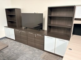 Credenza Wall Unit with Open Shelf Storage
