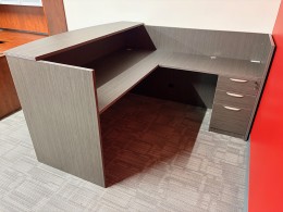 L Shaped Reception Desk with Drawers