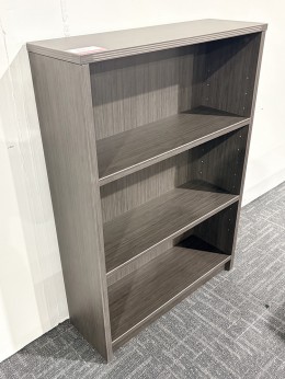 Ash Gray 3 Shelf Bookcase