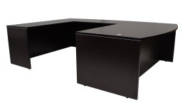 Bow Front U Shaped Desk Shell - PL Laminate