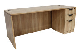 Rectangular Desk with Drawers - PL Laminate