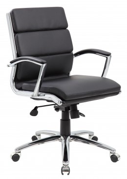 Vinyl Mid Back Conference Room Chair - CaressoftPlus