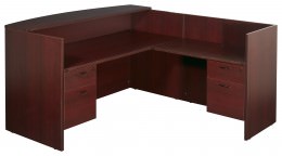 L Shaped Reception Desk with Drawers - Napa