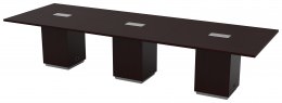 Rectangular Cube Base Conference Table with Power - Tuxedo