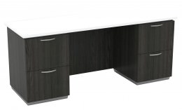 Credenza Desk with Drawers - Tuxedo