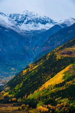 Fall Meets Winter Vertical - Office Wall Art - Mountains