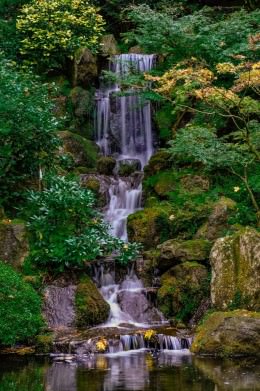 Japanese Falls - Office Wall Art - Lakes Rivers Waterfalls