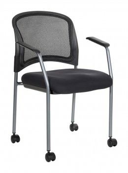 Rolling Mesh Back Stacking Chair - Pro Line II