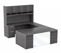 U Shaped Desk with Hutch - Potenza