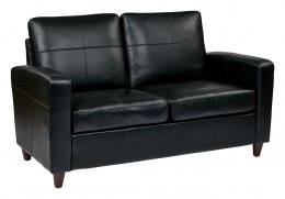 Leather Waiting Room Loveseat - OSP Lounge Seating