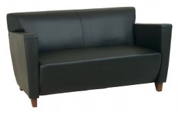 Leather Waiting Room Loveseat - OSP Lounge Seating