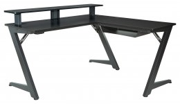 L Shaped Gaming Desk with LED Lights - DesignLab