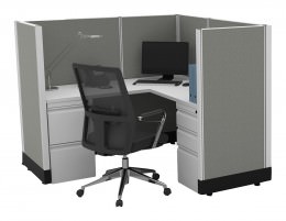 L Shaped Cubicle Workstation - Systems