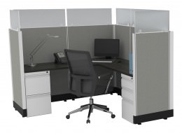 L Shaped Cubicle Workstation - Systems