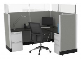 L Shaped Cubicle Workstation - Systems