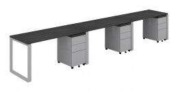 3 Person Workstation Desk - Veloce