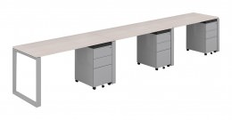 3 Person Workstation Desk - Veloce