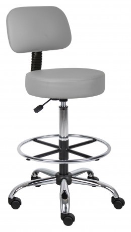 Tall Medical Stool with Back