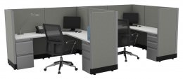 2 Person Cubicle with Power - Systems