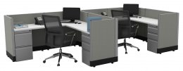 2 Person Cubicle with Power - Systems