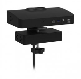 Dual Monitor Arm Base with Power Strip - Centre