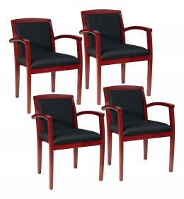 Hardwood Reception Chair - Set of Four - OSP Furniture