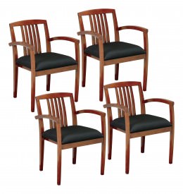 Hardwood Reception Chair - Set of Four - OSP Furniture