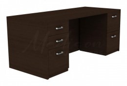 Double Pedestal Desk - Amber