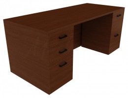 Double Pedestal Desk - Amber