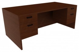 Office Desk with Drawers - Amber