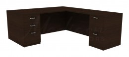 Modern L-Shaped Desk - Amber