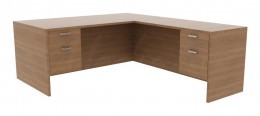 L Shaped Office Desk - Amber