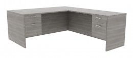 L Shaped Office Desk - Amber