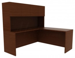 Office Desk with Hutch - Amber