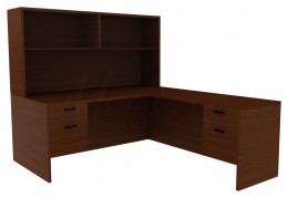 Office Desk with Hutch - Amber