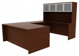 Office Desk with Hutch - Amber