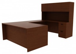 Desk with Hutch - Amber