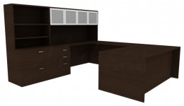 Desk Bookcase Combo - Amber