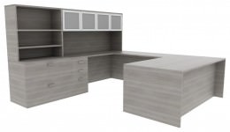 Desk Bookcase Combo - Amber