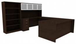 Desk Bookcase Combo - Amber