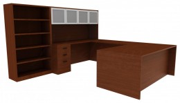 Desk Bookcase Combo - Amber