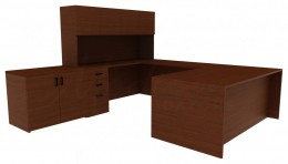 Desk with Hutch - Amber