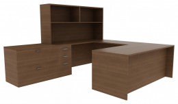 Desk with Drawers - Amber