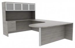 Office Desk with Storage - Amber