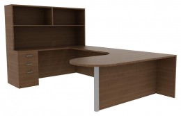 Desk and Hutch - Amber