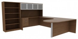 Desk and Hutch - Amber