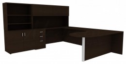 Desk and Bookcase Set - Amber