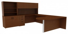 Desk and Bookcase Set - Amber