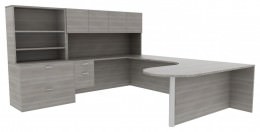 Office Desk with Drawers - Amber